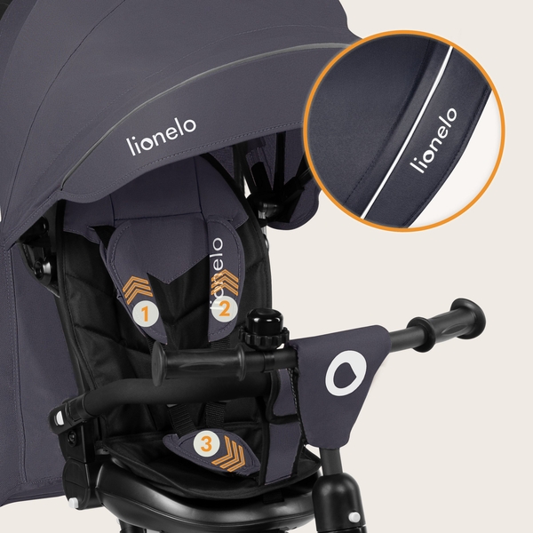 Велосипед Lionelo Tris Plus Grey Stone, сірий - Pampik - 17