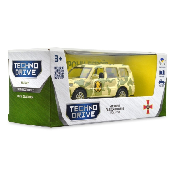 Автомодель TechnoDrive Шевроны Героев Mitsubishi Pajero 4WD Turbo 47 ОМБр (250361M) - Pampik - 14
