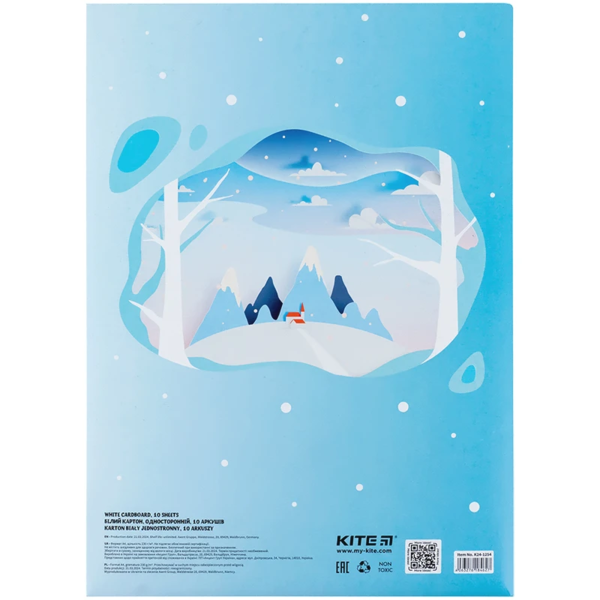 Картон білий Kite А4, 10 аркушів (K24-1254) - Pampik - 4