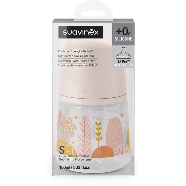 Бутылочка Suavinex Dreams, физиологическая соска, медленный поток, 150 мл, розовый (308317) - Pampik - 3