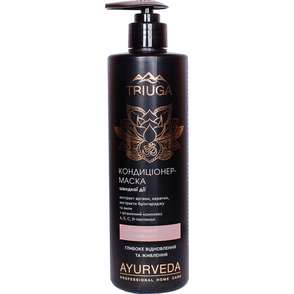Кондиціонер-маска для волосся Triuga Ayurveda Глибоке відновлення та живлення, 500 мл - Pampik