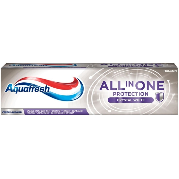 Зубна паста Aquafresh all in one кришталева білизна, 75 мл - Pampik