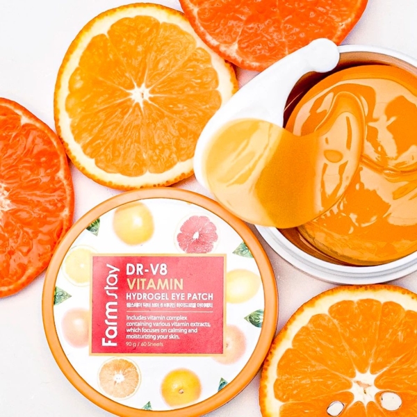 Патчи для глаз FarmStay DR-V8 Vitamin Hydrogel Eye Patch, 60 шт. - Pampik - 8