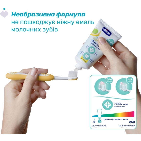 Дитяча зубна паста Chicco Яблуко-Банан, 50 мл (12101.00) - Pampik - 3