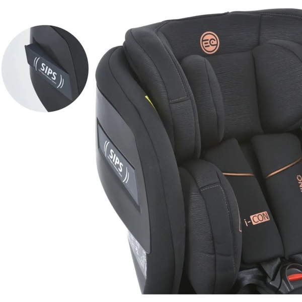 Автокрісло El Camino ME 1117 I-con Black Striped чорне (35222) - Pampik - 11