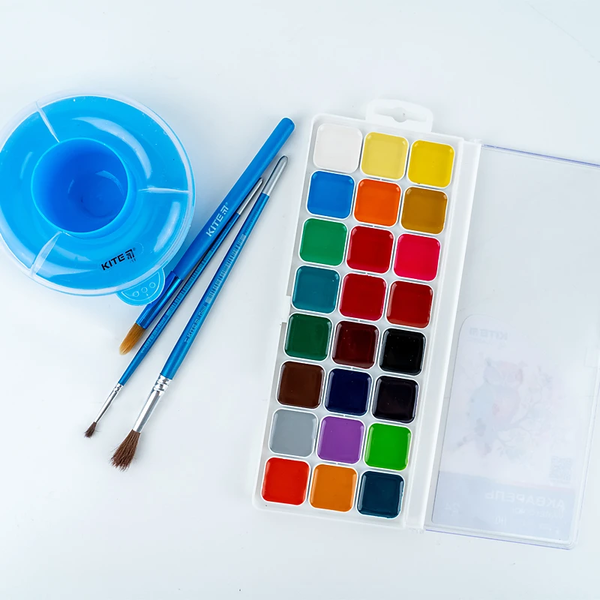 Краски акварельные Kite Classic, 24 цвета (K-442) - Pampik - 4