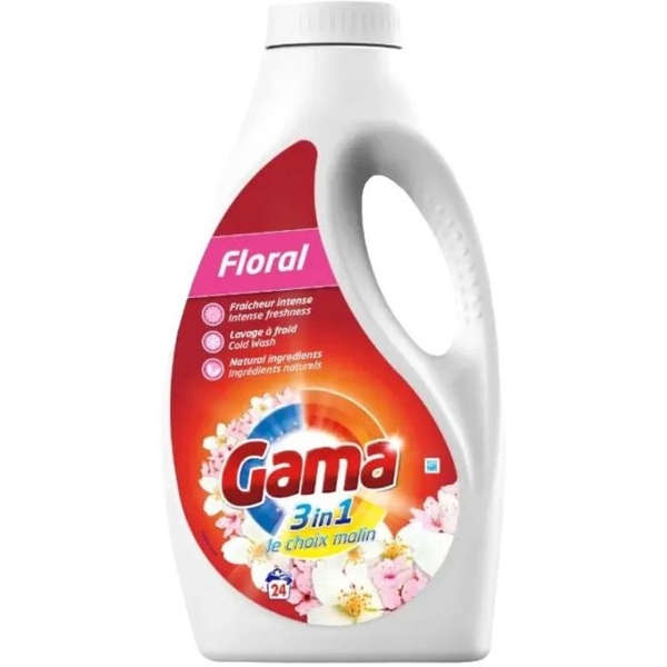 Гель для стирки Gama Универсальный с ароматом цветов, 1.2 л - Pampik