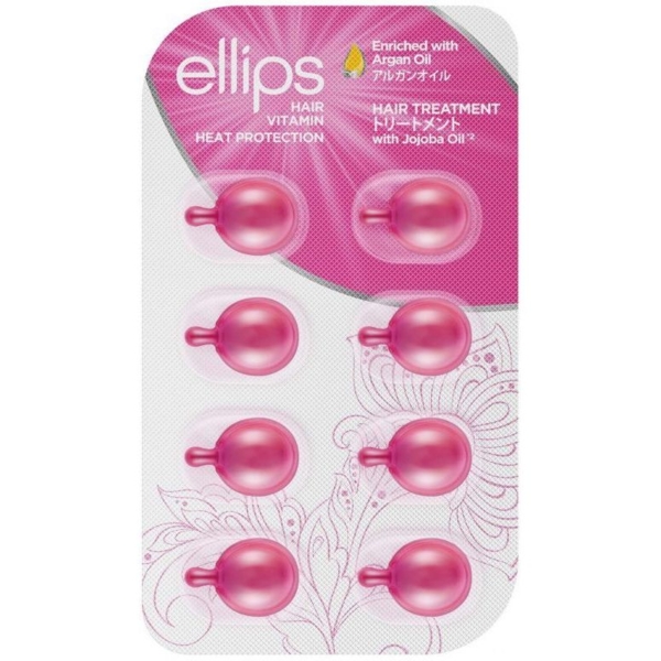 Вітаміни для волосся Ellips Hair Vitamin Hair Treatment With Jojoba Oil Терапія для волосся 8 мл (8 шт. х 1 мл) - Pampik