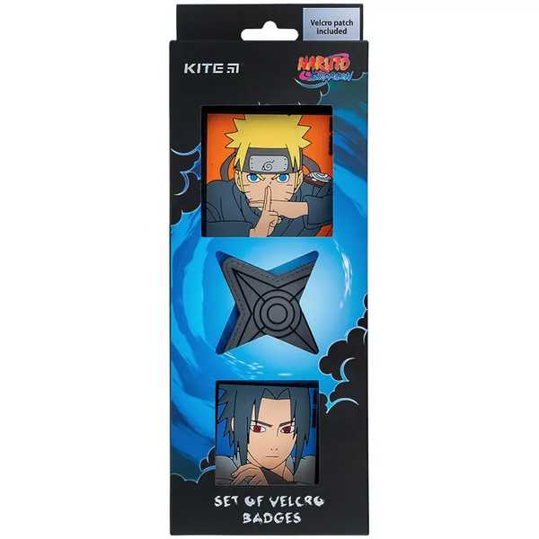 Набір бейджів на липучці Kite Naruto NR24-3012-1 3 шт. - Pampik