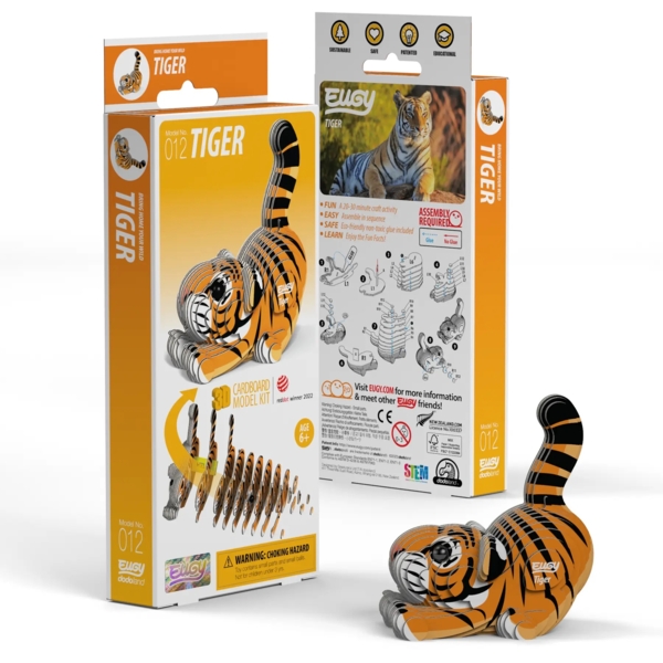 Збірна 3Д модель Eugy Зоопарк Тигр (XEG-012) - Pampik - 5