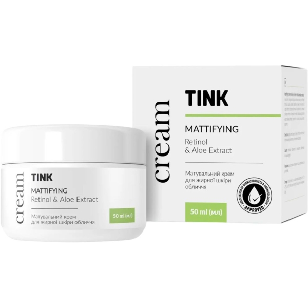 Крем для жирной кожи лица Tink матирующий 50 мл - Pampik