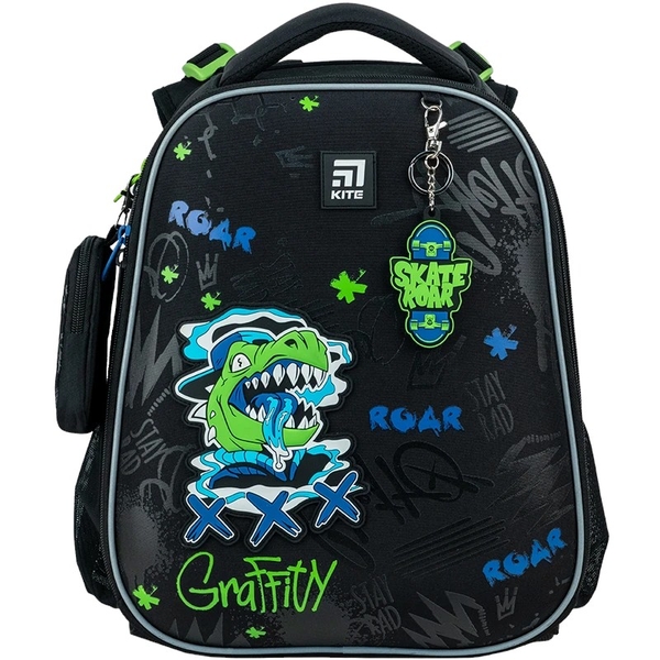 Каркасный рюкзак Kite Education 531 Roar черный 38 x 29 см (K24-531M-5) - Pampik