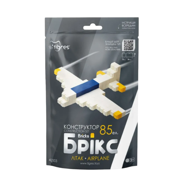 Конструктор Tigres Брікс Літак, 85 елементів (40003) - Pampik - 2