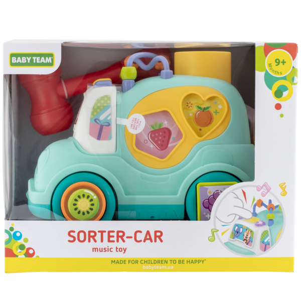 Іграшка музична Baby Team Машинка-сортер (8647) - Pampik - 7