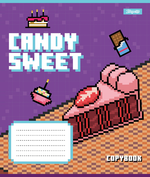 Набор тетрадей 1 Вересня Candy sweet А5, в линию, 12 листов, 25 шт. (767217) - Pampik - 6