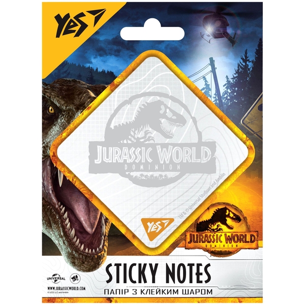 Бумага для заметок Yes Jurassic World с клейким слоем 40 листов (170302) - Pampik