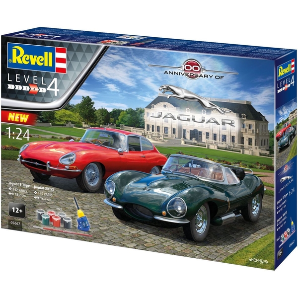 Сборная модель Revell к 100-й годовщине автомобилей Jaguar, уровень 4, масштаб 1:24, 287 деталей (RVL-05667) - Pampik - 8