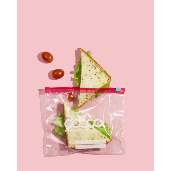 Пакети для зберігання та заморозки Добра господарочка з застібкою-слайдером, 1 л, 10 шт. - Pampik - 7