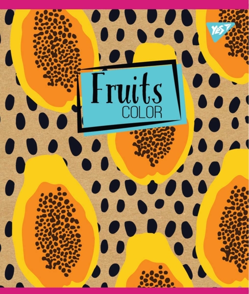 Набір зошитів Yes Fruits color Крафт А5, в лінійку, 18 аркушів, 10 шт. (765097) - Pampik - 2