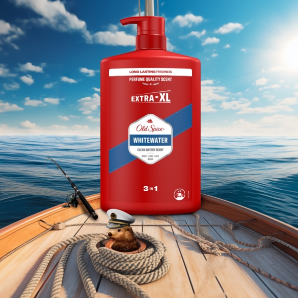 Гель для душу та шампунь Old Spice 3 в 1 Whitewater, 1000 мл - Pampik - 4