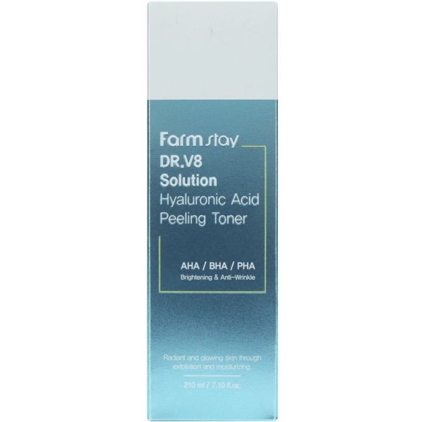 Тонер для лица FarmStay DR.V8 Solution Hyaluronic Acid Peeling Toner 210 мл - Pampik - 3