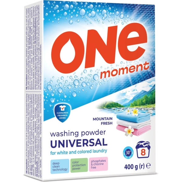 Пральний порошок One Moment Гірська свіжість 400 г - Pampik