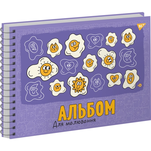 Альбом для малювання Yes Funny Faces A4, 20 аркушів, спіраль (130568) - Pampik