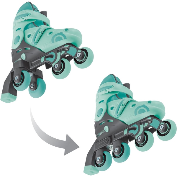 Роликовые коньки Globber Learning Skates 2 в 1, р.30-33, мятно-зеленый (783-206) - Pampik - 4