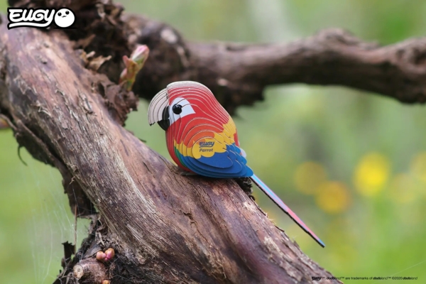 Збірна 3Д модель Eugy Зоопарк Папуга Ара (XEG-023) - Pampik - 12