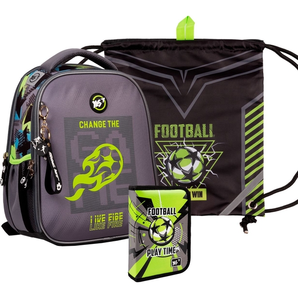 Рюкзак Yes H-100 Collection Football с пеналом и сумкой (559798) - Pampik