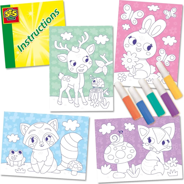 Набір для творчості Ses Creative Лісові тварини з кольоровим піском - Pampik - 2