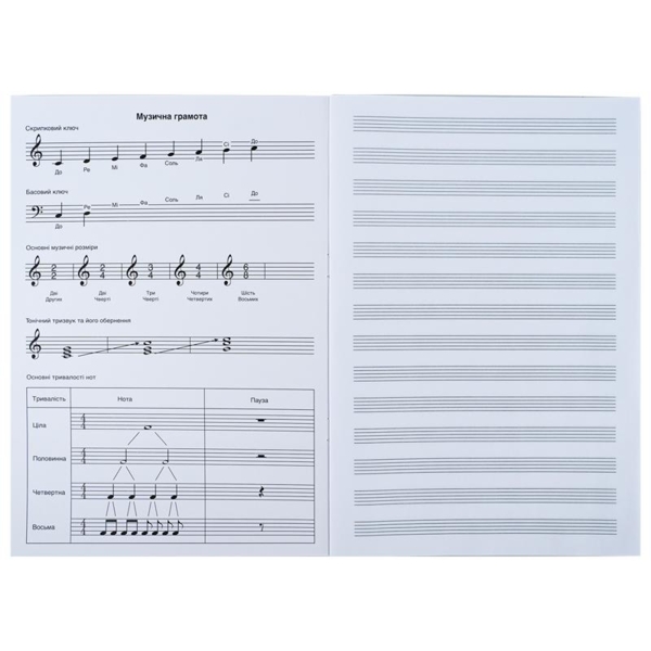 Зошит для нот Kite Studio Pets А4, 20 аркушів, 1 шт. (SP24-404) - Pampik - 3