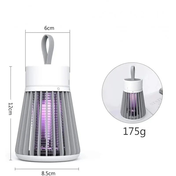 Ловушка для насекомых Supretto уничтожитель с аккумулятором, серый - Pampik - 3