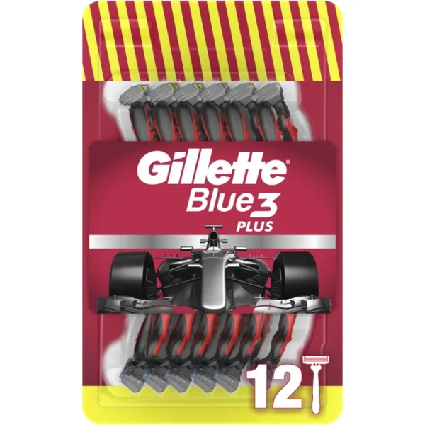 Одноразові станки для гоління Gillette Blue3 Plus Nitro, 12 шт. - Pampik