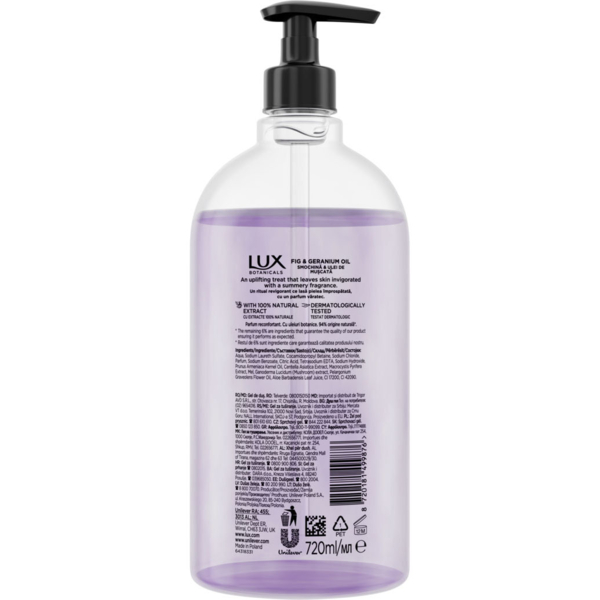 Гель для душу Lux Botanicals Інжир та Олія герані, 720 мл - Pampik - 2
