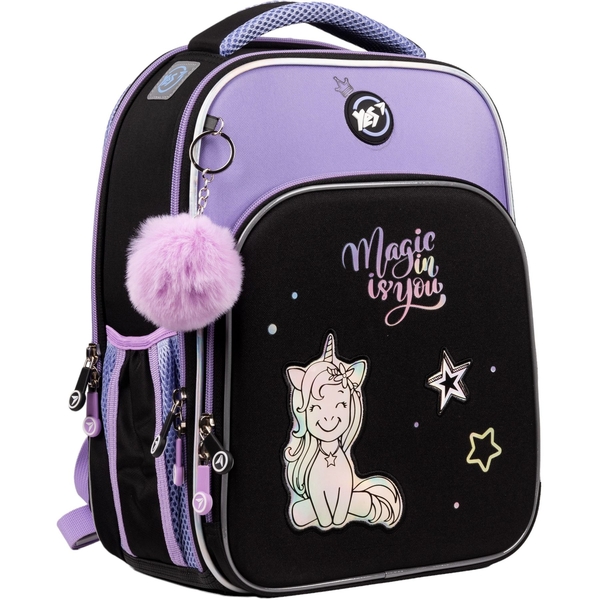 Рюкзак Yes Magic Unicorn S-78 каркасный, черный с фиолетовым (559563) - Pampik - 2