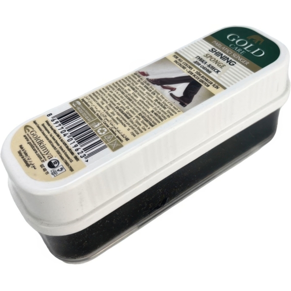 Губка-блиск для взуття GoldCare, прямокутна, безбарвна - Pampik