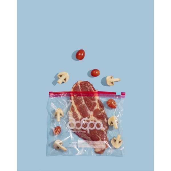 Пакети для зберігання та заморозки Добра господарочка з застібкою-слайдером, 1 л, 10 шт. - Pampik - 10