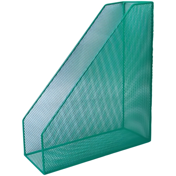 Лоток для паперів Buromax металевий вертикальний 8x23x30 см зелений (BM.6260-04) - Pampik