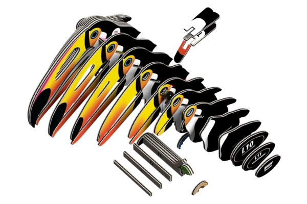 Збірна 3Д модель Eugy Зоопарк Тукан (XEG-115) - Pampik - 3