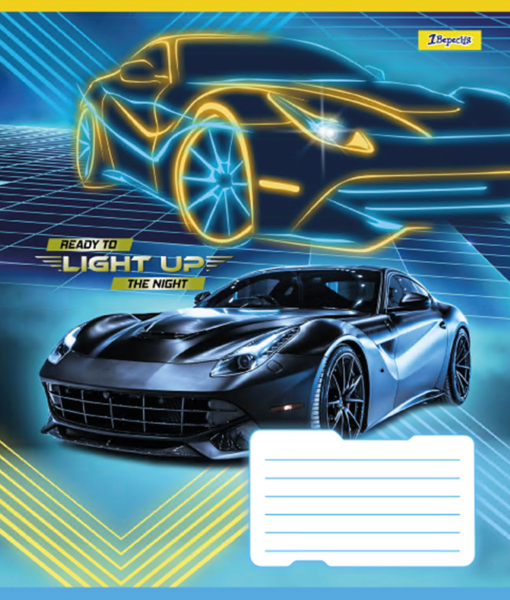 Набор тетрадей 1 Вересня Lights up А5 в линейку 24 листа 20 шт. (67031) - Pampik - 2