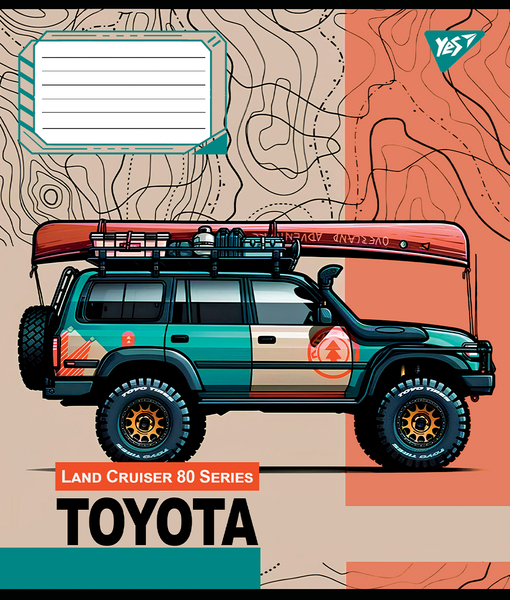 Набір зошитів Yes Off road vehicle А5, в клітинку, 24 аркуші, 20 шт. (67291) - Pampik - 3