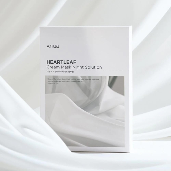 Ночная тканевая маска для питания кожи Anua Heartleaf Cream Sheet Mask Night Solution, 25 мл - Pampik - 2