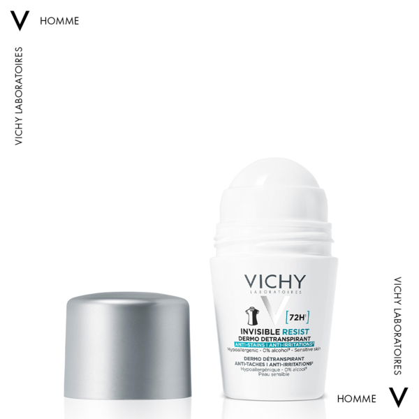 Кульковий дезодорант-антиперспірант Vichy Deo Invisible Resist 72 години захисту, 50 мл - Pampik - 2