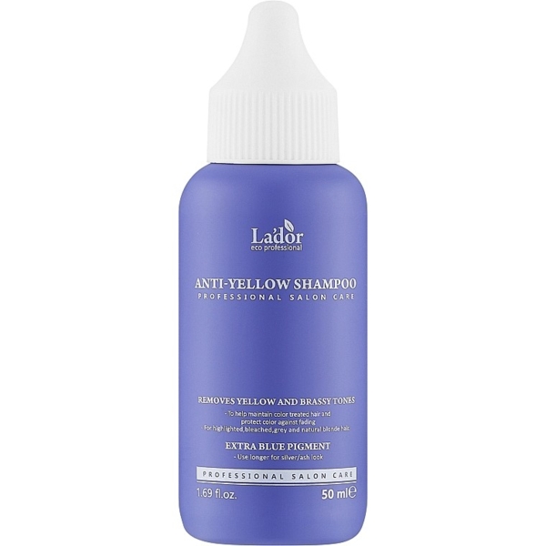 Шампунь против желтизны волос La'Dor Anti Yellow Shampoo 50 мл - Pampik