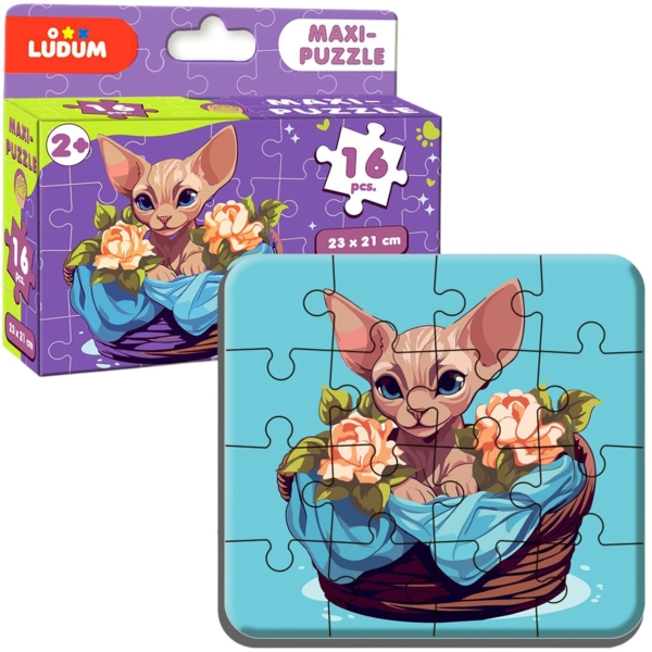 Гра настільна Ludum Пазл Котик 2 максі-пазл (ME5032-03) - Pampik - 2