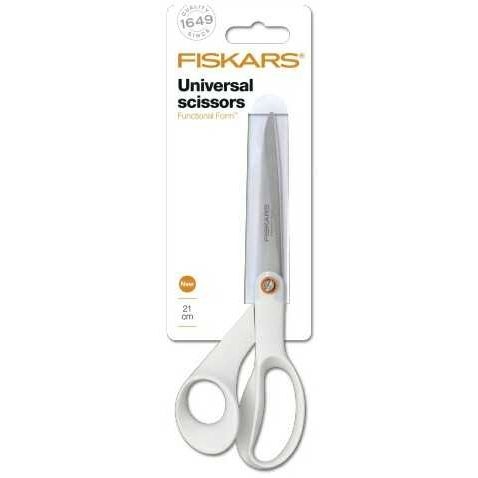 Ножиці універсальні Fiskars FF універсальні 24 см білі (1020414) - Pampik - 2