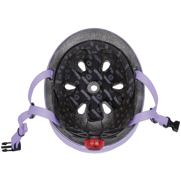Шлем защитный детский Globber Go Up Lights с фонариком, р.XXS (45-51 см), лавандовый (506-103) - Pampik - 6