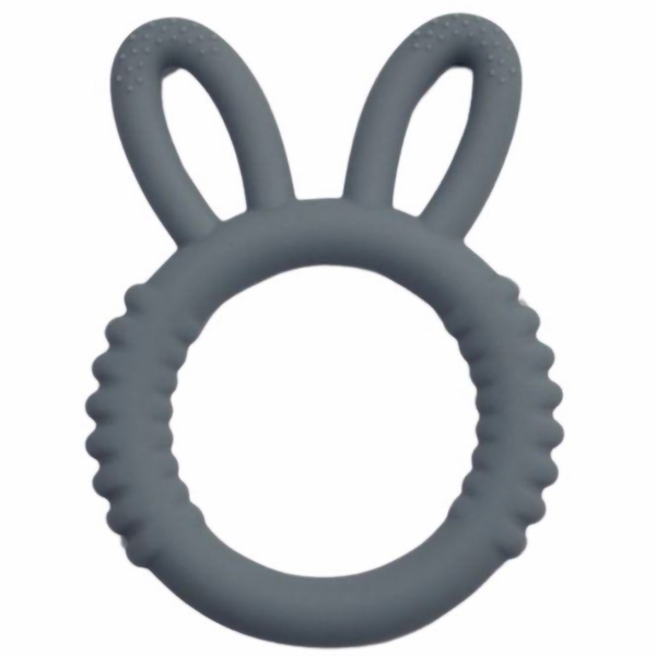 Прорезыватель для зубов Lindo Ушки серый (DK 06ж) - Pampik