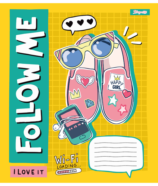 Набір зошитів 1 Вересня Follow me А5, в косу лінію, 12 аркушів, 25 шт. (767203) - Pampik - 4